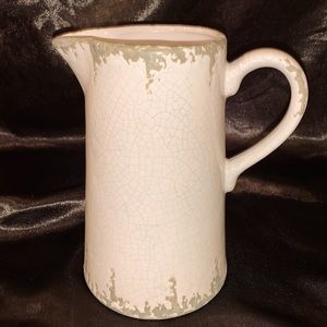 Rustic pitcher crackle ceramic, use for decoration purposes